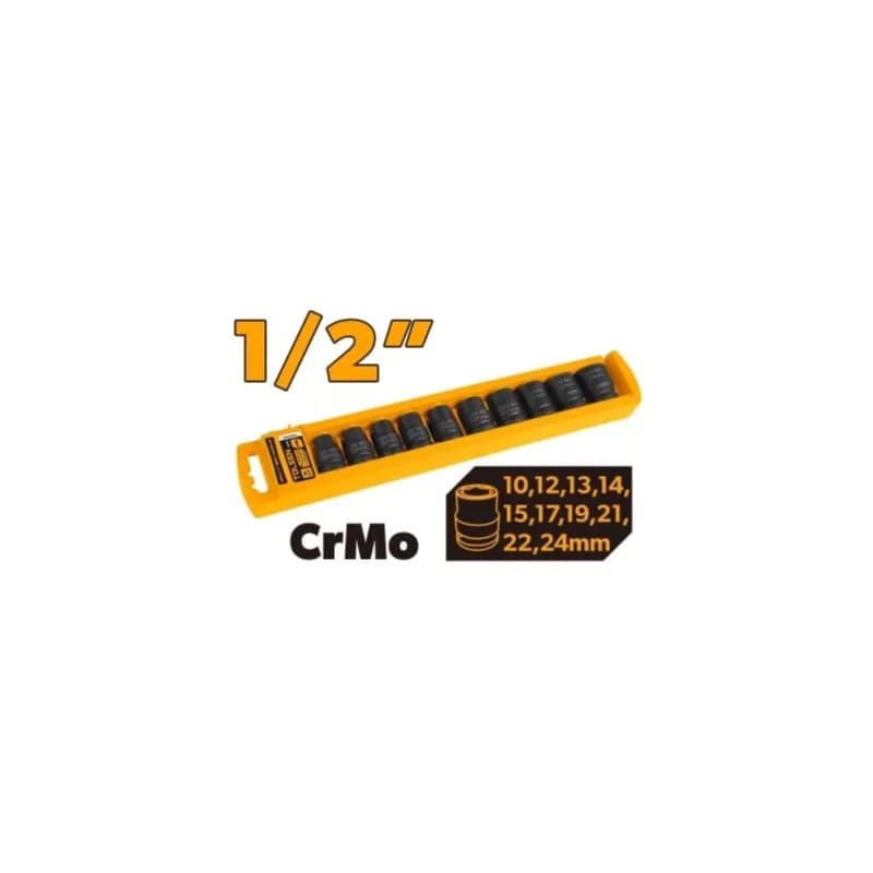 Set udarnih nasadnih ključeva, 10 dijelova 10-24mm