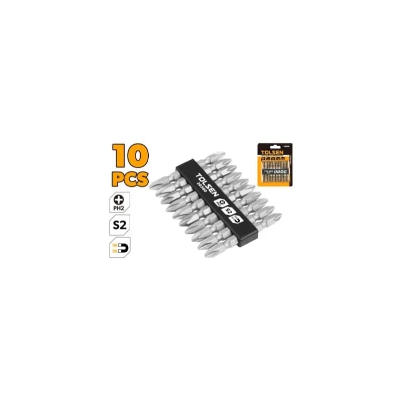 Set dvostranih bitova, 10 dijelova (industrijski) PH2/PH2x65mm