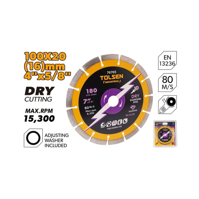 Dijamantska rezna ploča (industrijska) 100x16.0mm