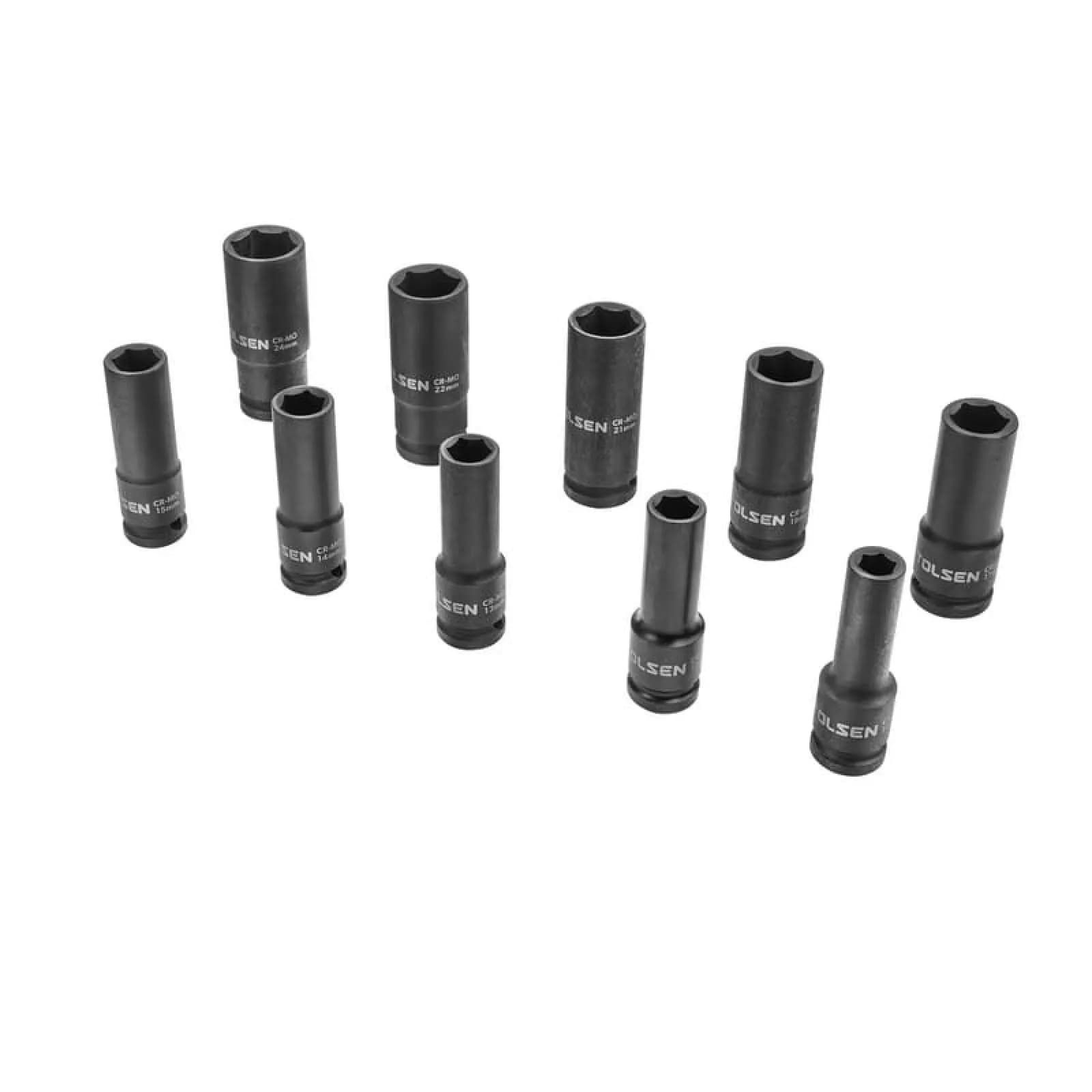 Set dubokih udarnih nasadnih ključeva, 10 dijelova 10-24mm